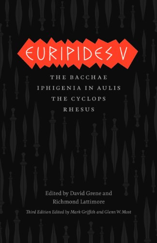 Read Euripides V: Bacchae, Iphigenia in Aulis, The Cyclops, Rhesus (The Complete Greek Tragedies), written by . Euripides Read Euripides V: Bacchae, Iphigenia in Aulis, The Cyclops, Rhesus (The Complete Greek Tragedies), written by . Euripides
