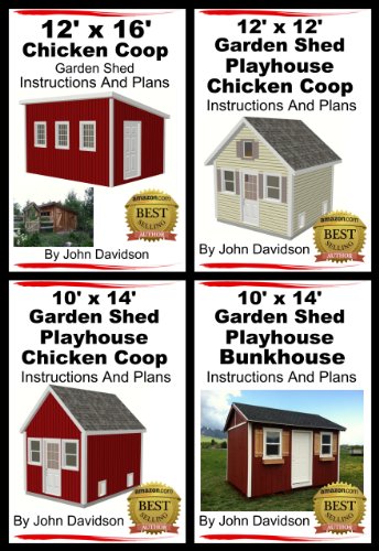 Read 4 Garden Shed Plan Books 10' x 14', 12' x 16', 12' x 12', 10' x 14' Step By Step Pictures, Videos, Instructions and Plans, written by John Davidson Read 4 Garden Shed Plan Books 10' x 14', 12' x 16', 12' x 12', 10' x 14' Step By Step Pictures, Videos, Instructions and Plans, written by John Davidson