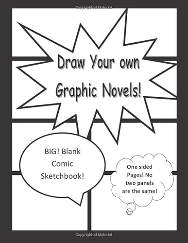 Read Draw Your Own Graphic Novels!: One Sided Pages! All different panels!, written by Dar's Creatables