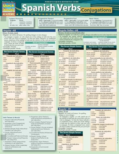Read Spanish Verbs: Conjugations QuickStudy Laminated Reference Guide (QuickStudy Academic) (Spanish Edition), written by Elizabeth Ronne