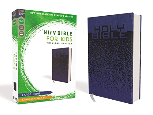 Read NIrV, Bible for Kids, Large Print, Leathersoft, Blue, Comfort Print: Thinline Edition, written by Zondervan