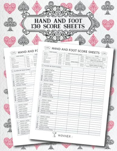 Read Hand and Foot Scorekeeping Book with Rules: Large Score Sheets Game Pads, written by Creative Spirits Gaming