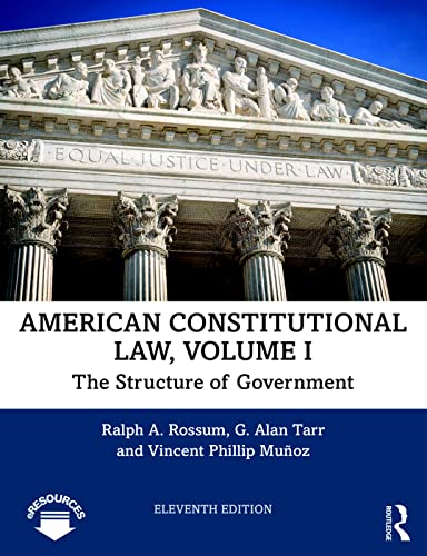 Read American Constitutional Law, Volume I, written by Vincent Phillip Munoz; Ralph Rossum; G. Alan Tarr Read American Constitutional Law, Volume I, written by Vincent Phillip Munoz; Ralph Rossum; G. Alan Tarr