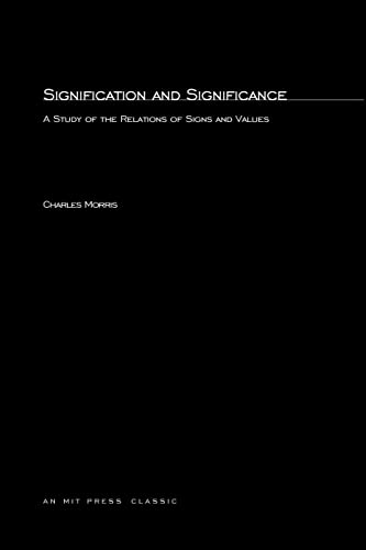 Read Signification And Significance: A Study of the Relations of Signs and Values (Studies in Communication), written by Charles Morris Read Signification And Significance: A Study of the Relations of Signs and Values (Studies in Communication), written by Charles Morris