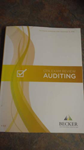 Read 2019 Auditing CPA Exam Review V.3.3, written by Becker Read 2019 Auditing CPA Exam Review V.3.3, written by Becker