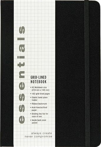 Read Essentials Grid-lined Notebook, Large, A5 Size (Journal, Diary), written by Peter Pauper Press Inc.