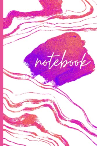 Read Aesthetic Pink-Purple Painted Notebook | 6" x 9": Notebook for Stationary, Journaling, Memos, and Lists, written by Jean Alsid