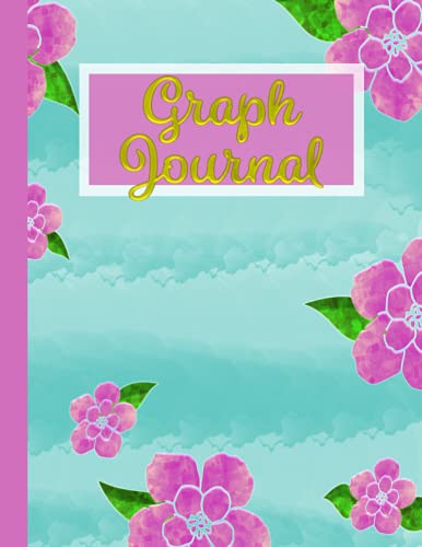Read Graph Journal: Floral cover, teal, pink-purple flowers, 4 squares per inch, written by J Belk Read Graph Journal: Floral cover, teal, pink-purple flowers, 4 squares per inch, written by J Belk