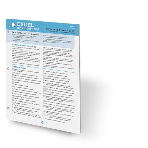 Read Excel for Microsoft 365 Reference and Cheat Sheet: The unofficial cheat sheet for Microsoft Excel, written by In 30 Minutes Read Excel for Microsoft 365 Reference and Cheat Sheet: The unofficial cheat sheet for Microsoft Excel, written by In 30 Minutes