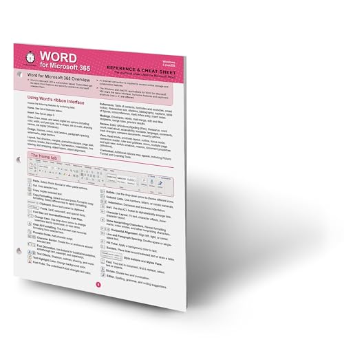 Read Word for Microsoft 365 Reference and Cheat Sheet: The unofficial cheat sheet reference for Microsoft Word (Windows/macOS), written by In 30 Minutes