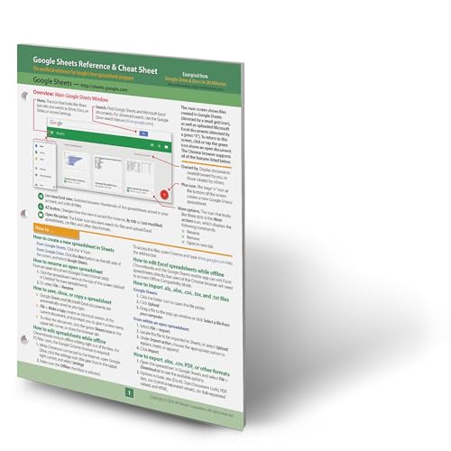 Read Google Sheets Reference and Cheat Sheet: The unofficial cheat sheet reference for Google's free online spreadsheet application, written by i30 Media