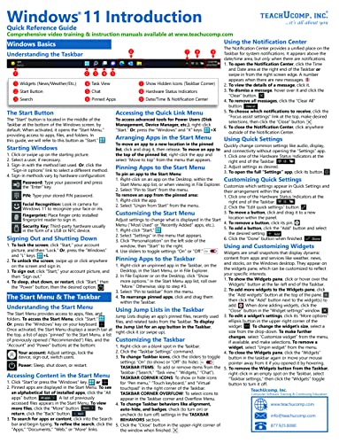 Read Windows 11 Quick Reference Training Tutorial Guide (Cheat Sheet of Instructions, Tips & Shortcuts - Laminated), written by TeachUcomp Inc. Read Windows 11 Quick Reference Training Tutorial Guide (Cheat Sheet of Instructions, Tips & Shortcuts - Laminated), written by TeachUcomp Inc.