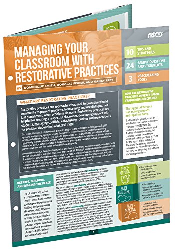 Read Managing Your Classroom with Restorative Practices (Quick Reference Guide), written by Dominique Smith; Douglas Fisher; Nancy Frey Read Managing Your Classroom with Restorative Practices (Quick Reference Guide), written by Dominique Smith; Douglas Fisher; Nancy Frey