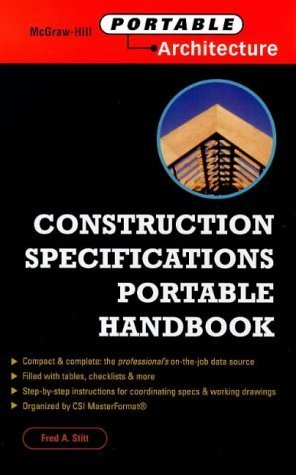 Read Construction Specifications Portable Handbook, written by Fred A. Stitt Read Construction Specifications Portable Handbook, written by Fred A. Stitt