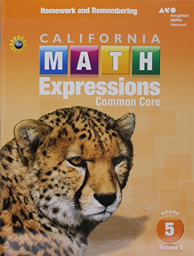 Read Homework and Remembering Workbook, Volume 2 Grade 5 (Houghton Mifflin Harcourt Math Expressions), written by Houghton Mifflin Harcourt Read Homework and Remembering Workbook, Volume 2 Grade 5 (Houghton Mifflin Harcourt Math Expressions), written by Houghton Mifflin Harcourt