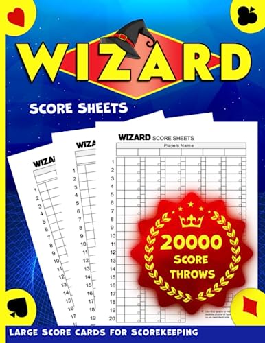 Read Wizard Score Sheets: Wizard Card Game - 120 Large Score Cards for Scorekeeping With Size 8.5 x 11 inches ( Score Book ), written by Kevin Andy Read Wizard Score Sheets: Wizard Card Game - 120 Large Score Cards for Scorekeeping With Size 8.5 x 11 inches ( Score Book ), written by Kevin Andy
