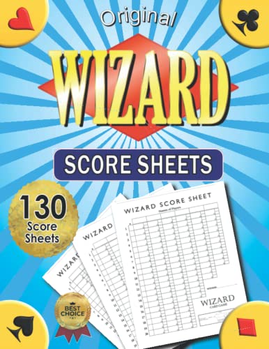 Read Original Wizard Score Sheets: 130 Large Large Print Score Pads for Scorekeeping - 8.5 x 11 inches, written by Dice Game Sheets