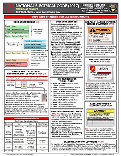Read 2017 National Electrical Code (NEC) Significant Changes Quick-Card, written by Builders Book Inc