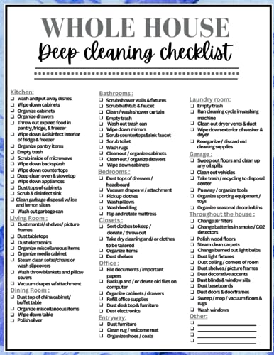 Read Whole House Deep cleaning Checklist: Household Chores cleaning checklist for adults, spring cleaning checklist planner and Organizer, written by Ismail Umar Read Whole House Deep cleaning Checklist: Household Chores cleaning checklist for adults, spring cleaning checklist planner and Organizer, written by Ismail Umar