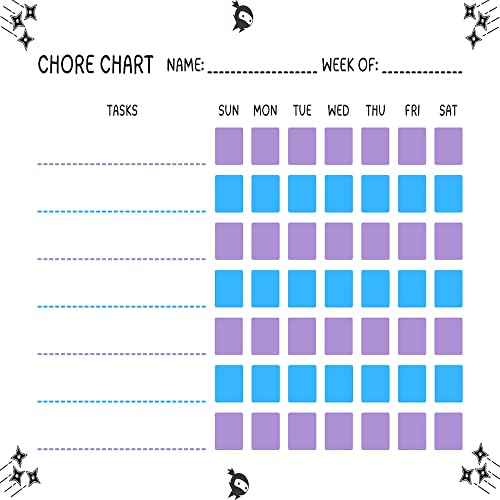 Read Ninja Themed Child's Printable and Editable Chore List, written by Adam DiTroia
