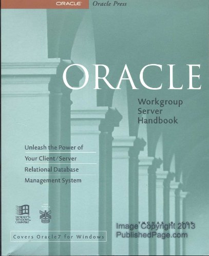 Read Oracle Workgroup Server Handbook, written by Thomas B. Cox Read Oracle Workgroup Server Handbook, written by Thomas B. Cox