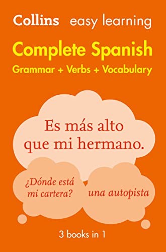 Read Complete Spanish Grammar Verbs Vocabulary: 3 Books in 1 (Collins Easy Learning), written by Collins Dictionaries Read Complete Spanish Grammar Verbs Vocabulary: 3 Books in 1 (Collins Easy Learning), written by Collins Dictionaries