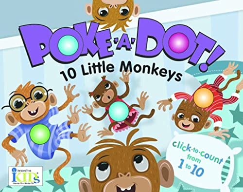 Read Poke-A-Dot: 10 Little Monkeys (30 Poke-able poppin; dots), written by IKids