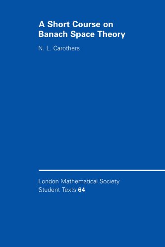 Read A Short Course on Banach Space Theory (London Mathematical Society Student Texts, Series Number 64), written by N. L. Carothers Read A Short Course on Banach Space Theory (London Mathematical Society Student Texts, Series Number 64), written by N. L. Carothers