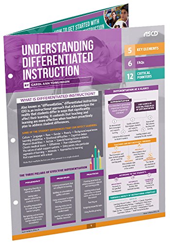 Read Understanding Differentiated Instruction (Quick Reference Guide), written by Carol Ann Tomlinson