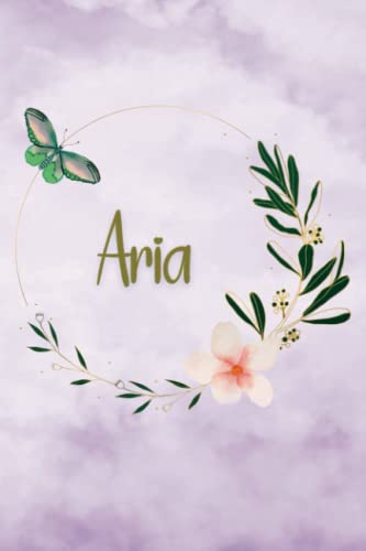 Read Aria: Personalized Notebook for Journal Writing for Women or Girls (6x9, lined pages) with a Purple Butterfly and Flowers Theme, written by The List For That Read Aria: Personalized Notebook for Journal Writing for Women or Girls (6x9, lined pages) with a Purple Butterfly and Flowers Theme, written by The List For That