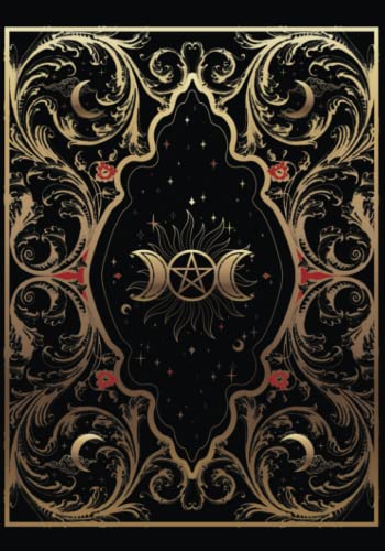 Read Book of Shadows: Blank dotted journal | Empty Grimoire | Spells book | Vintage black and gold cover | 150 pages 7" x 10", written by Cristina Guerrero