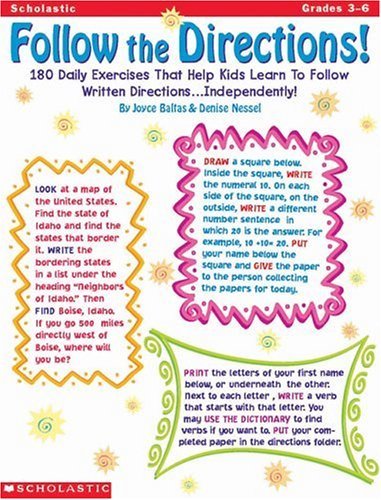Read Follow the Directions (Grades 3-6), written by Denise Nessel; Joyce Graham Baltas Read Follow the Directions (Grades 3-6), written by Denise Nessel; Joyce Graham Baltas
