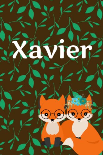 Read Xavier in Cute Foxes: A Blank Personalized Lined Notebook, written by Melissa Crisp