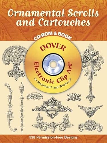 Read Ornamental Scrolls and Cartouches (Book & CD) (Dover Electronic Clip Art), written by Not Available (NA)