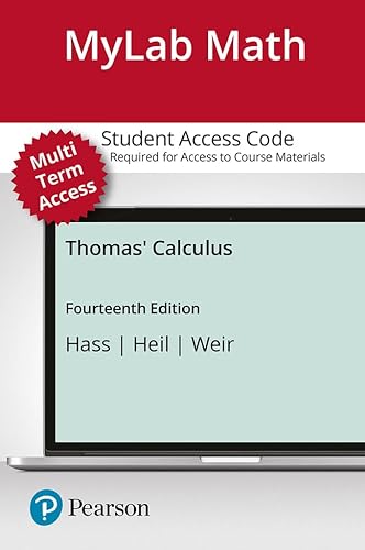 Read Thomas' Calculus -- MyLab Math with Pearson eText Access Code, written by Joel Hass; Christopher Heil; Maurice Weir