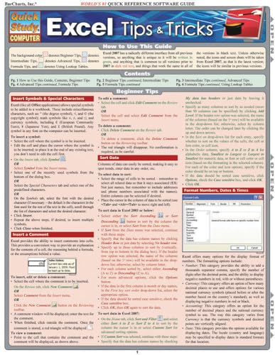 Read Excel Tips & Tricks QuickStudy Laminated Reference Guide (QuickStudy Computer), written by John Hales