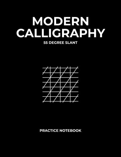 Read Modern calligraphy notebook: 55 degree slant | 8.5 x 11 inches | 120 pages | Black cover | Lined paper practice notebook | Perfect for lettering practice., written by Wildcard Publishing