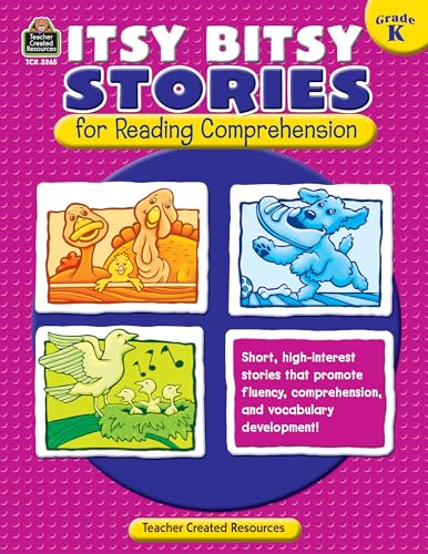 Read Itsy Bitsy Stories for Reading Comprehension Grd K, written by Susan Teacher Created Resources
